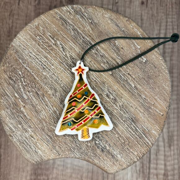 Christmas Tree Purse Charm Genuine Leather Bag Charm Christmas Tree Flair NEW - Picture 6 of 8